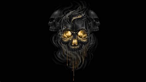 Black Skulls Artwork Skull Hd Wallpaper Wallpaper Flare