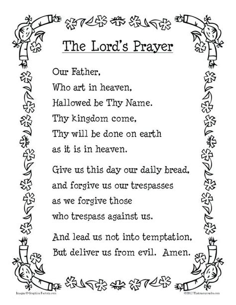 The lord's prayer coloring printable. our father coloring page and 25 christmas santa coloring ...