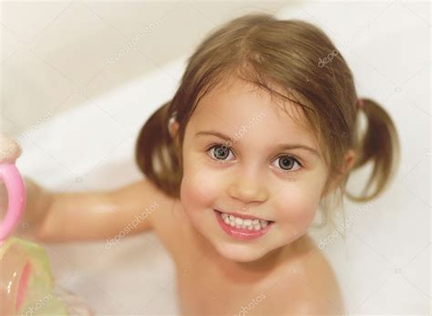 Little Girl Take Bath — Stock Photo © Annaom 19671275