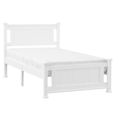 Twin Bed Frame With Headboard Yofe White Twin Size Platform Bed Frame