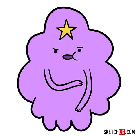 A Purple Cartoon Character With A Star On His Forehead And Arms Crossed