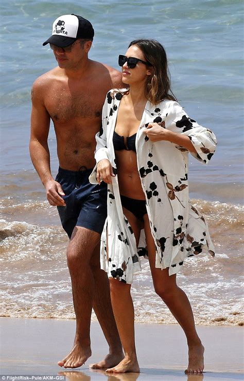 Jessica Alba Shows Off Her Beach Body As She Lovingly Kisses Cash
