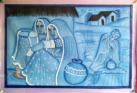 Rajasthani Woman Painting By Vishal Gurjar