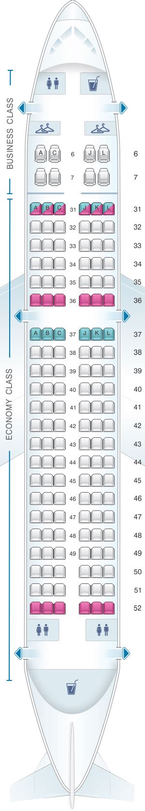 Plan De Cabine China Eastern Airlines Airbus A319 100 Seatmaestrofr