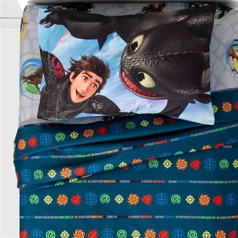 The books are set in a fictional viking world and focus on the experiences of protagonist hiccup as he overcomes great obstacles on his journey of becoming a hero the hard way. How To Train Your Dragon 3 Twin Sheet Set : Target