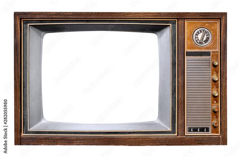 Vintage Television Antique Wooden Box Television With Cut Out Frame