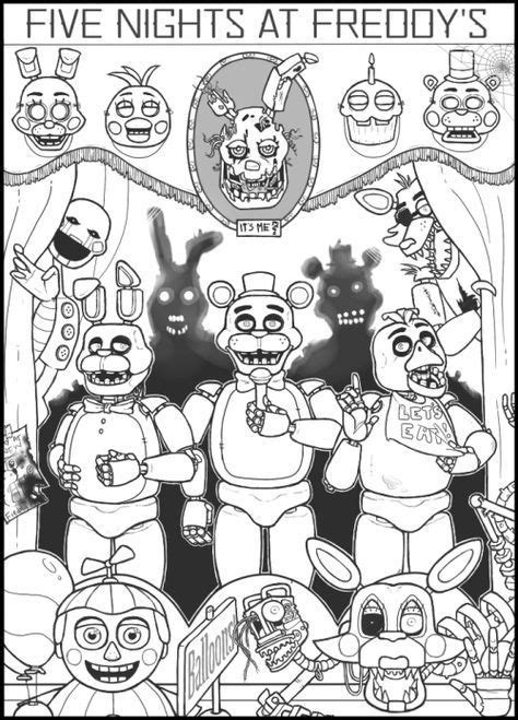 Five Nights At Freddys Characters Coloring Pages Fnaf Coloring Pages