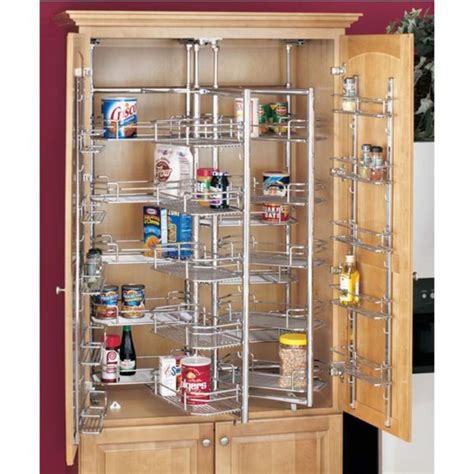 Once installed, the basket and hardware frame measures 20 inches deep, 18 inches wide, and 6 inches tall. Tall Kitchen Pantry Storage Cabinet - GooDSGN