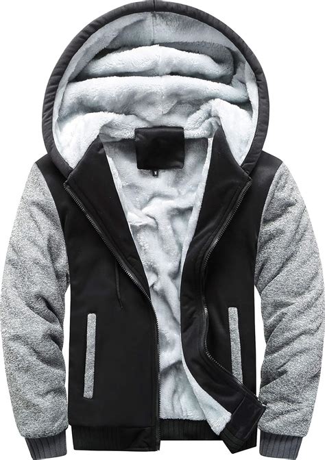 Laiwang Mens Full Zip Up Hoodie Heavyweight Winter Sweatshirt Fleece