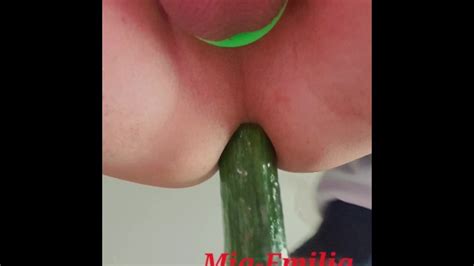 Multiple Anal Orgasm Ladyboy Mia Emilia Sticks A Big Cucumber In Her