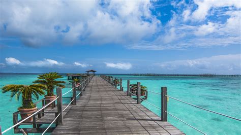 Tropical Ocean Pier 4k Ultra HD Wallpaper | Background Image | 5930x3336