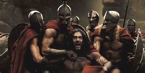 The poor spartans, all 300 of them, are in a supercilious film. Swords and Sandals: 300 Spartan Costume