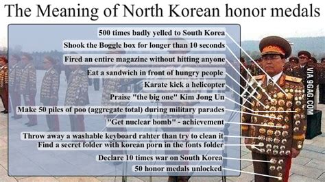 Meaning Of North Korean Military Honor Medals 9gag