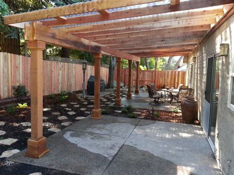 This is our outdoor kitchen design gallery where you can browse lots of photo ideas. A water efficient back yard with a redwood pergola that ...