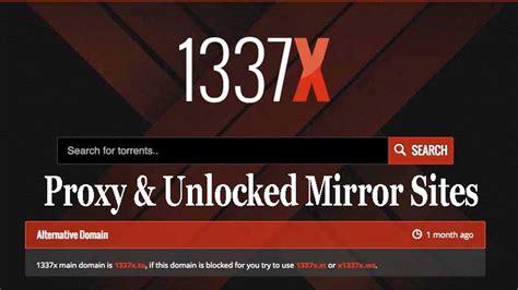 100 Safe 1337x Proxies And Unblocked Mirror Sites Latest Gadgets