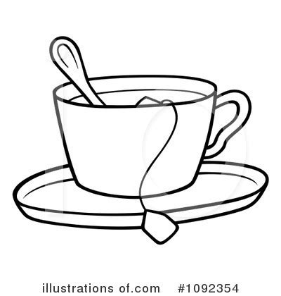 Vintag black & white heavy duty demitasse espresso, chocolate, tea cup & saucer. Tea Clipart #1092354 - Illustration by dero