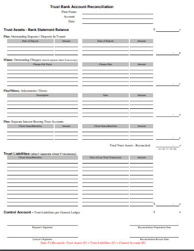 17 Account Reconciliation Templates In Google Docs Word Pages PDF