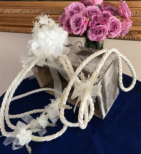 Wedding Lasso Cord Rope With Flower Bouquet Lazo De Boda Etsy