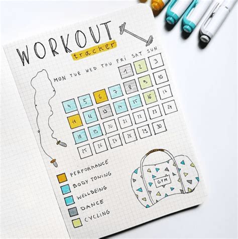 35 Motivating Fitness & Wellness Bullet Journal Layouts ...