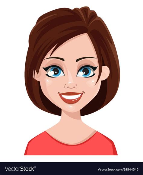 Female Emotions Attractive Cartoon Character Vector Image On Con Im Genes
