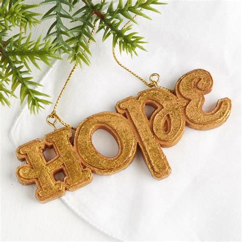 gold hope ornament christmas ornaments christmas and winter holiday crafts factory
