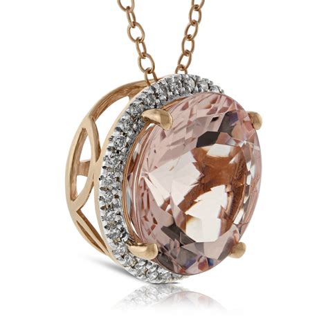 Maybe you would like to learn more about one of these? Rose Gold Morganite & Diamond Pendant 14K | Ben Bridge Jeweler