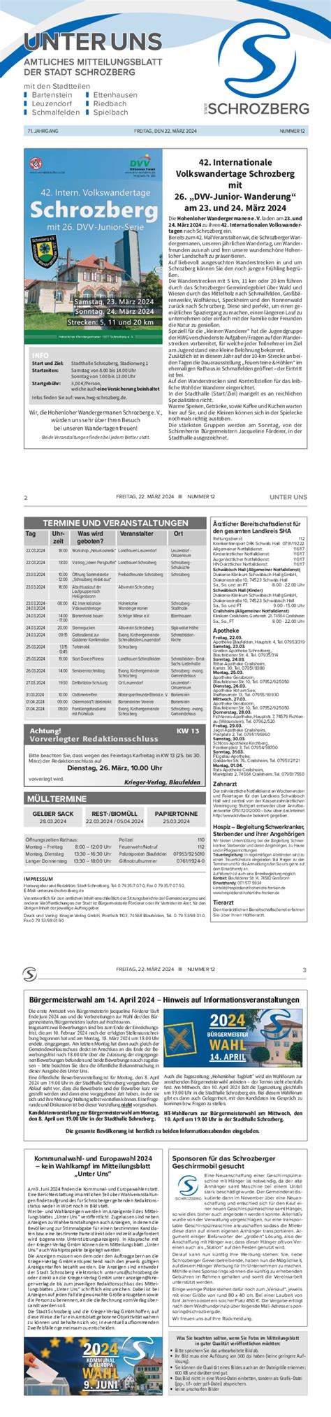22 März 2024 Stadt Schrozberg