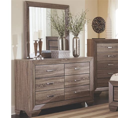 Coaster Kauffman Dresser With 6 Drawers And Mirror Set Dream Home
