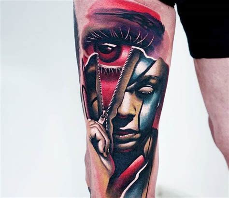 Zipper Face Tattoo By Ad Pancho Post 19422