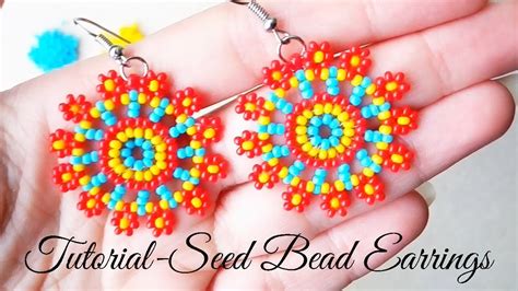 Colorful Seed Bead Earrings Tutorial Youtube