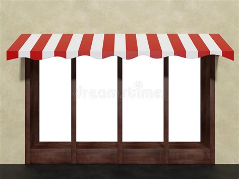 Shop Front With Awning Stock Vector Illustration Of Facade 25020163