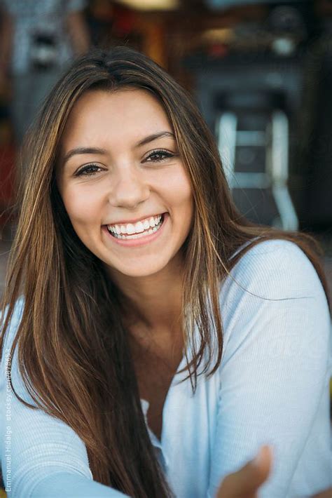 Young Woman With Natural Beauty And A Great Smile By Emmanuel Hidalgo