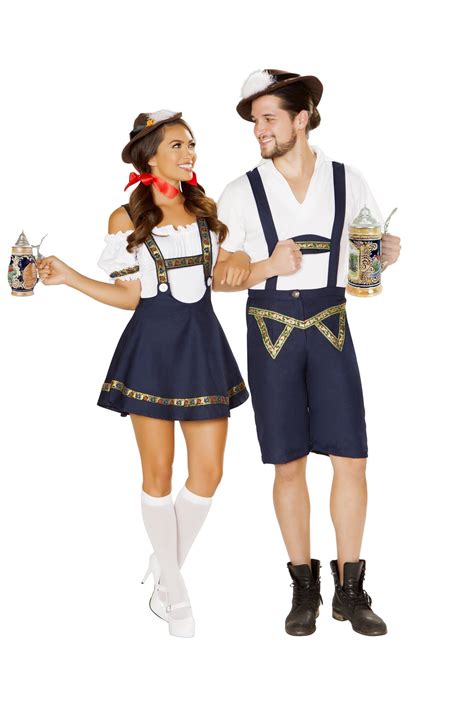 traditional couples oktoberfest costume parade tavern bartender waitress outfit cosplay carnival