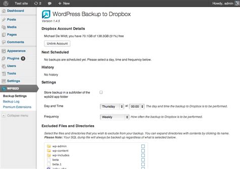 ONLINE TIPS TRUCS Backup Maken Van Je WordPress Website WordPress Backup To Dropbox