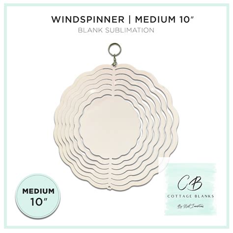 Steel Metal Cutout 10 Inch Wind Spinner Sublimation Blank For Dye