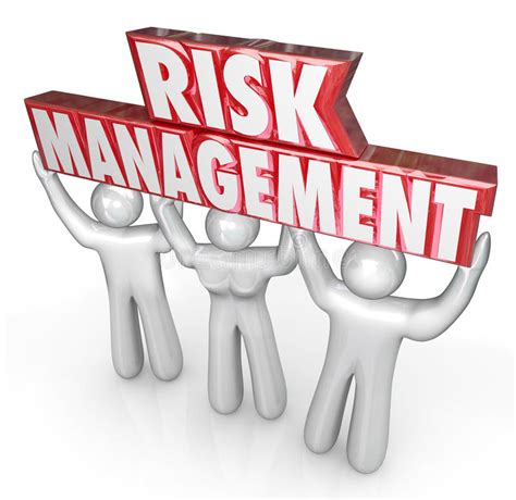 Risk Management People Team Lift Words Limit Liability Stock