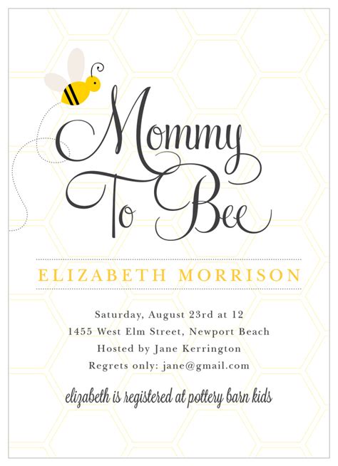 Bumble bee baby shower favors. Mommy To Bee Baby Shower Invitations