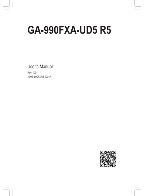 Gigabyte Ga 990fxa Ud5 R5 User Manual Pdf Download Manualslib