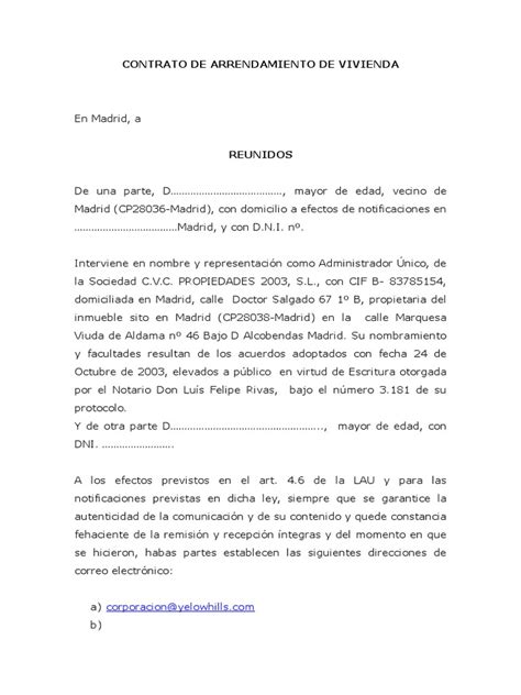 Muchas personas en españa optan por hacer un contrato de alquiler , en vez de comprar una vivienda propia. Contrato de Alquiler en Blanco c.v.c. Propiedades, 2003 ...