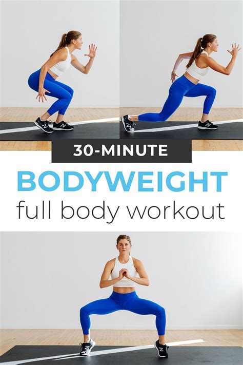 30 Minute Full Body Bodyweight Workout Video Nourish Move Love