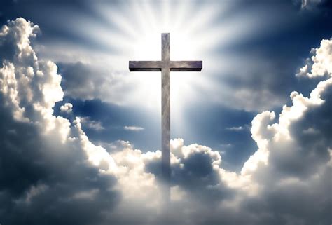 Premium Photo Christian Cross In Heavenly Wallpaper With Ethereal
