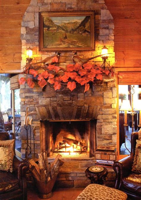 Cozy fall fireplace | Home Inspiration | Pinterest | Thanksgiving