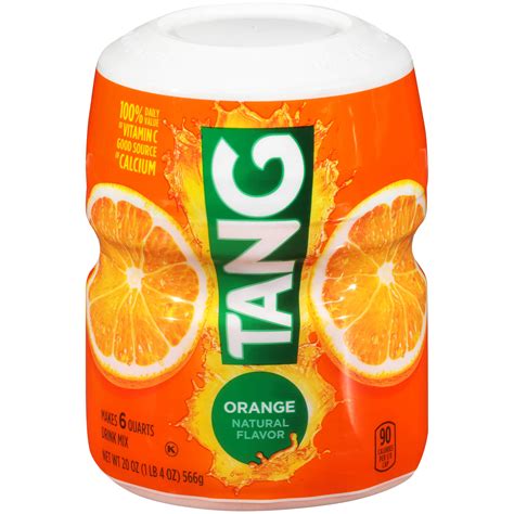 Tang Orange Powdered Drink Mix Makes 6 Quarts 20oz Canister Pack Of