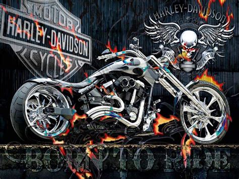 Harley Motorcycle Full Round Diamond Painting Kits Diamondpeintre