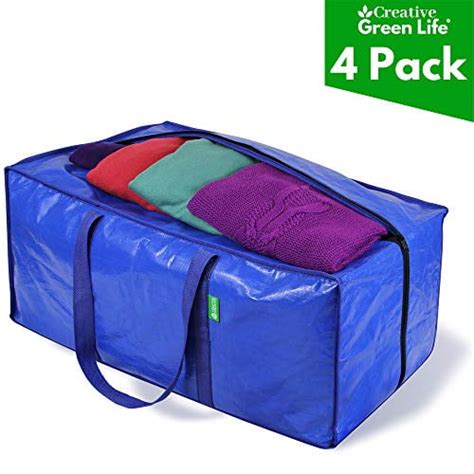 Heavy Duty Extra Large Storage Bags Moving Bag Totes 4 Pack Xl