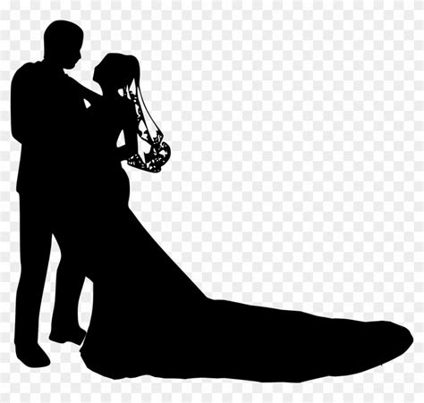 Silhouette Wedding Marriage Proposal Married Love Bride And Groom