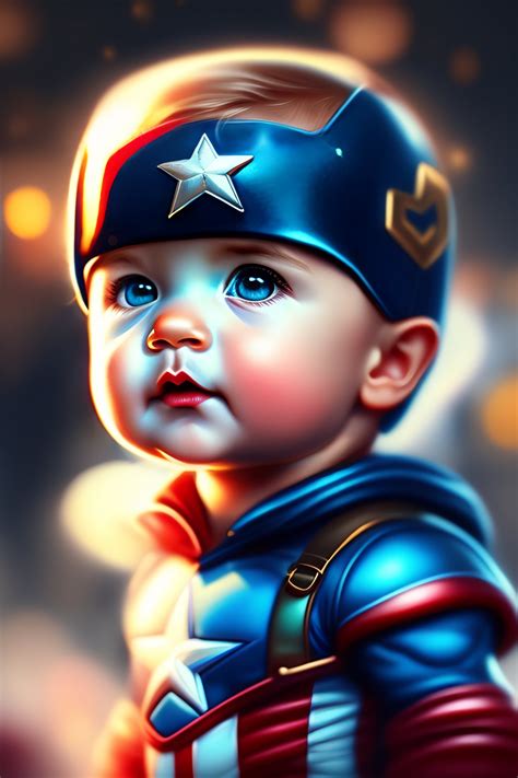 Lexica Cute And Adorable Cartoon Captain America Baby Fantasy