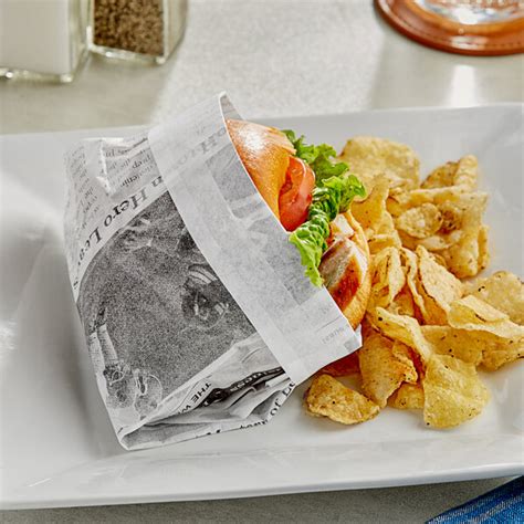 Choice 16 X 12 Newspaper Print Deli Sandwich Wrap Paper 2000case