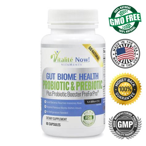 Premium Probiotic Plus Ultimate Prebiotic Gut Biome Builder And Restor