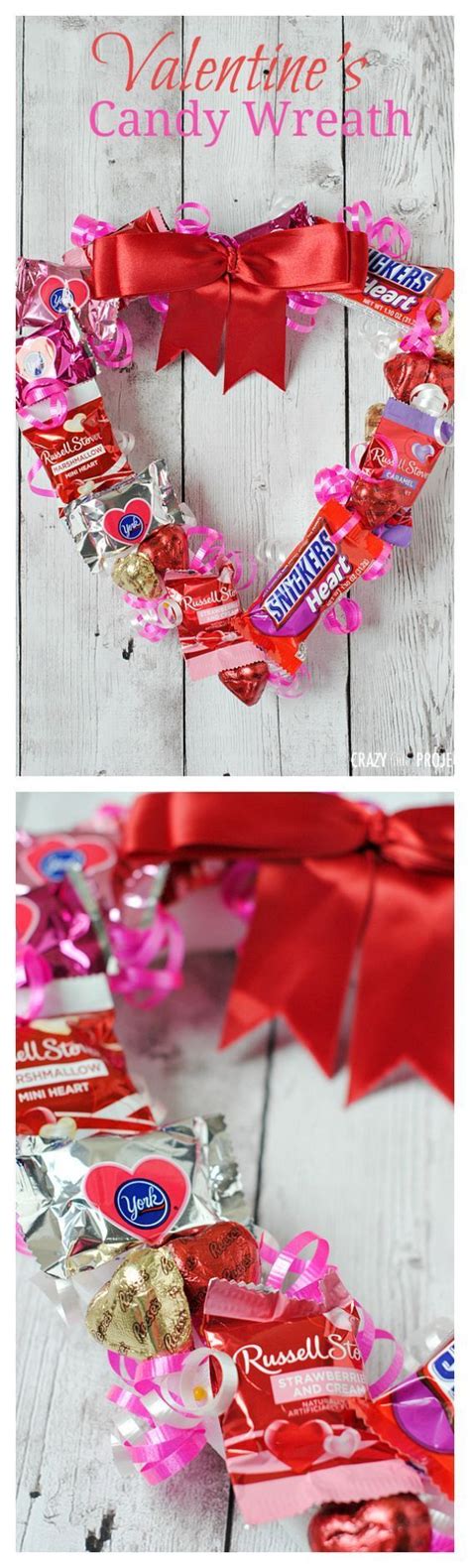 If he is interested in sport, you should choose sport tickets to give on february fourteenth. Valentine's Wreath Made From Candy | Valentines, Valentine ...